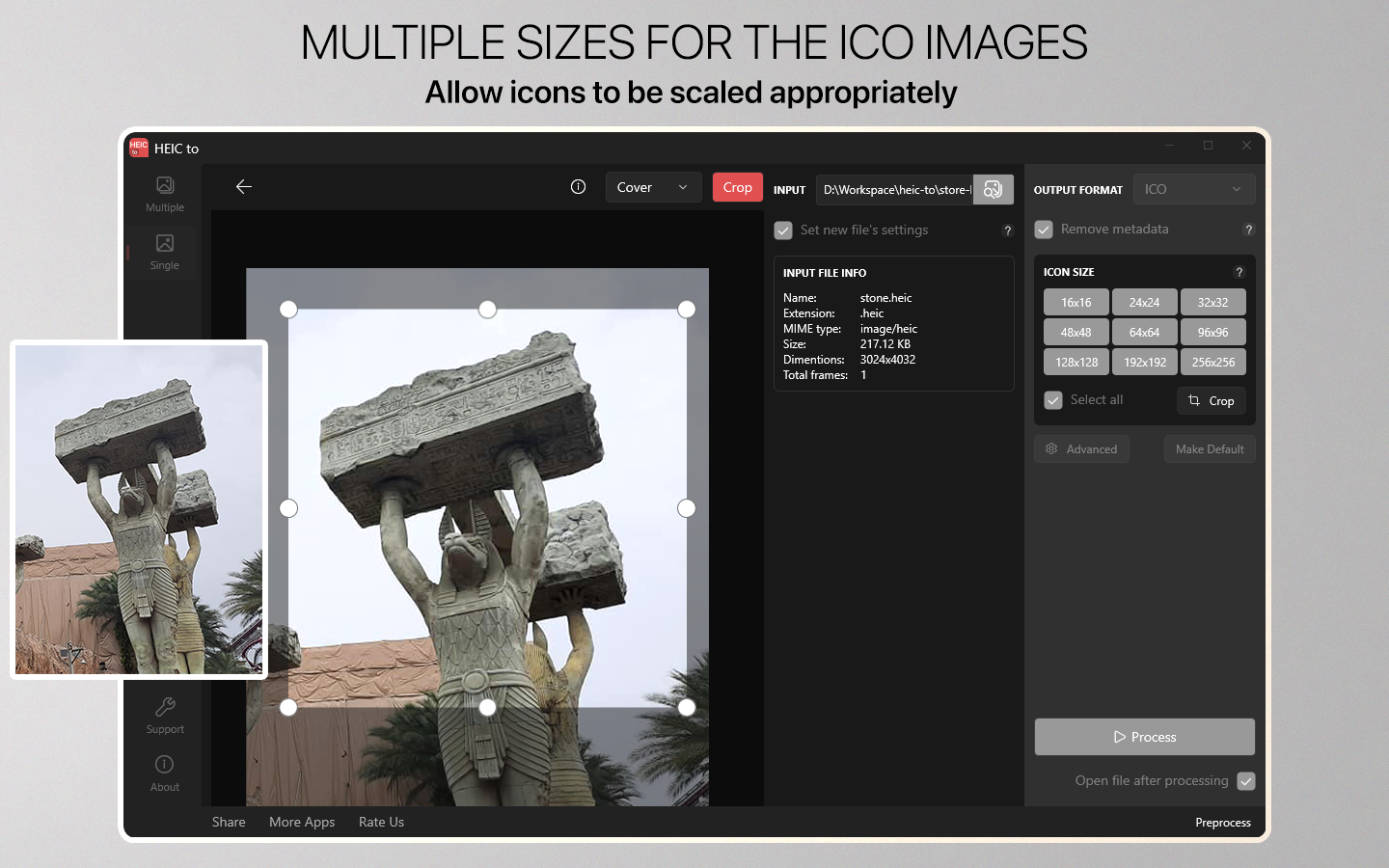 Multiple Sizes for the ICO Images - Allow icons to be scaled appropriately.